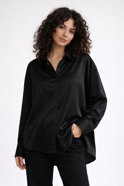 Рубашка Arina (42-52) 8079 black (деми)