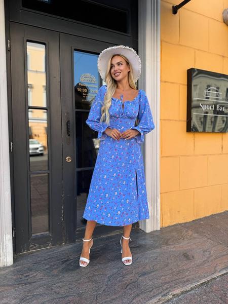 Платье Sofi Cor (42-48) 6045 l.blue (лето)