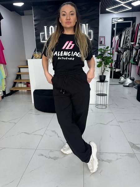 Штаны спорт Style Nadezhda (S-L) 1689 black (деми)