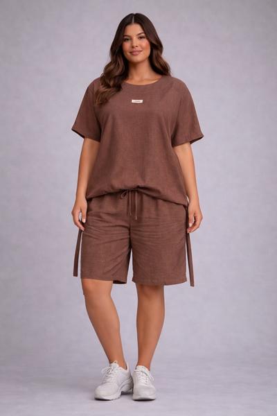 Костюм Style Nadezhda (L-3XL) 25-906 brown (лето)