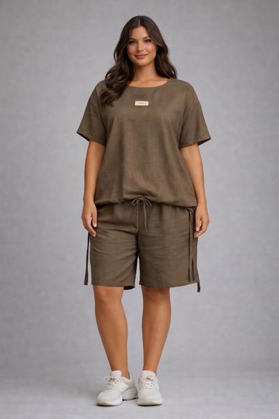 Костюм Style Nadezhda (L-3XL) 25-906 khaki (лето)