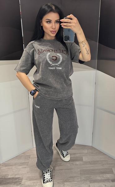 Костюм спорт Style Nadezhda (L-XL) 7026 d.grey (лето)