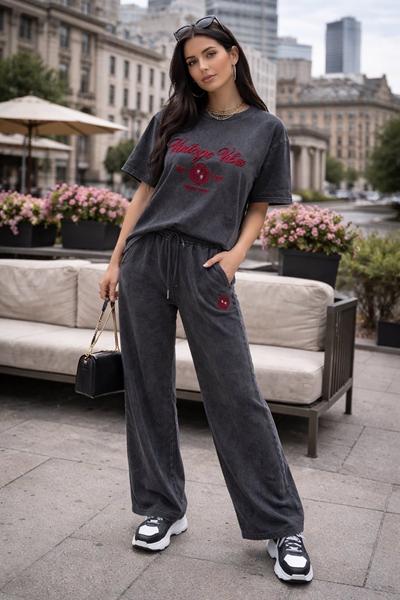 Костюм спорт Style Nadezhda (M-XL) 7027 d.grey (лето)