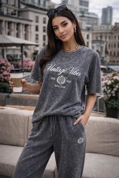 Костюм спорт Style Nadezhda (M-XL) 7027 grey (лето)