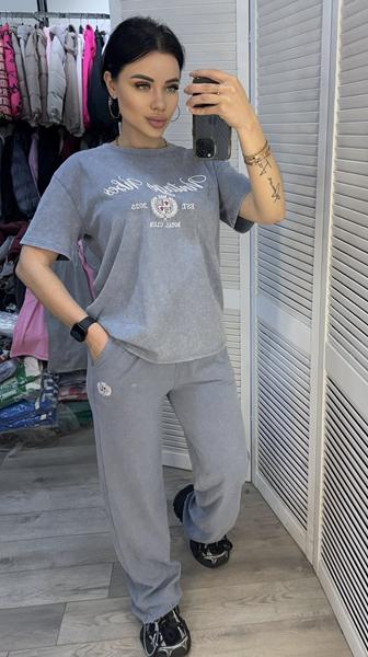 Костюм спорт Style Nadezhda (M-XL) 7027 l.grey (лето)