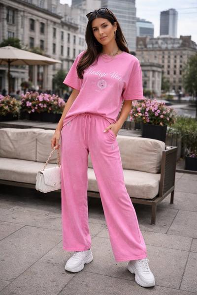 Костюм спорт Style Nadezhda (M-XL) 7027 pink (лето)
