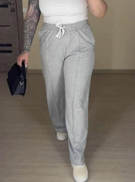 Штаны спорт Amok (XL-4XL) 0148 l.grey (деми)