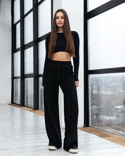 Штаны спорт AZNA (S-XL) Б44 black (деми)