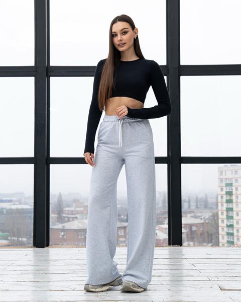 Штаны спорт AZNA (S-XL) Б44 l.grey (деми)