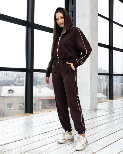 Костюм спорт AZNA (XS-L) ТРІЙКА6 chocolate (деми)