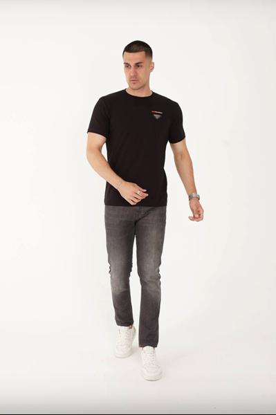 Футболка F.T.H (S-2XL) F1230 black (лето)