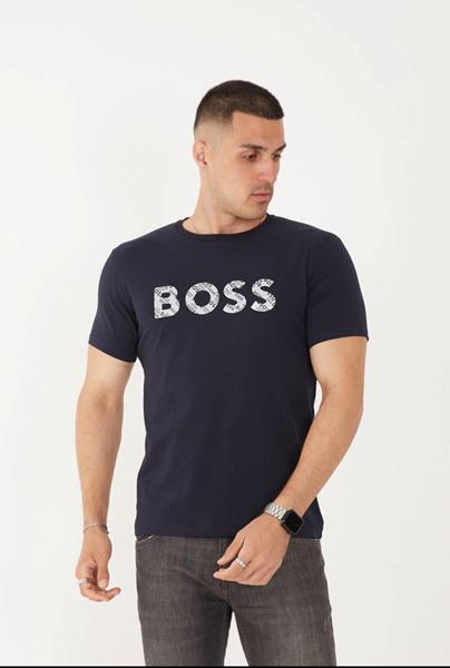 Футболка F.T.H (S-2XL) F1239 navy (лето)