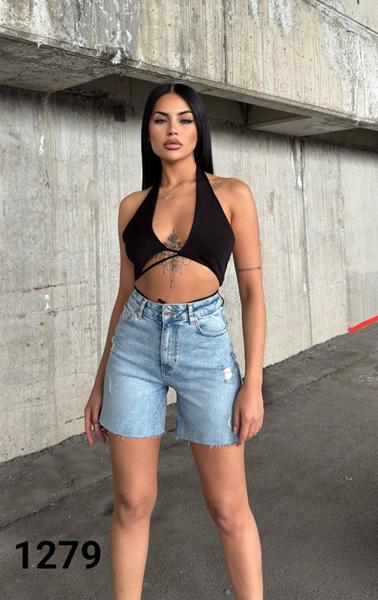 Шорты Jeans Style (34-42) 355-1279 l.blue (лето)