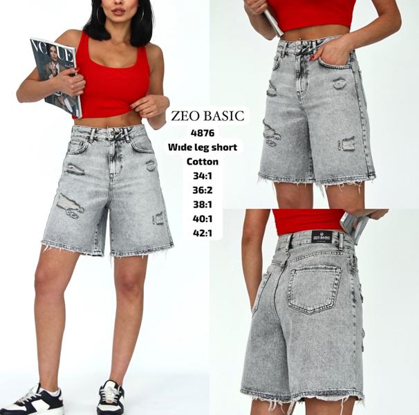 Шорты Jeans Style (34-42) 4876 l.grey (лето)