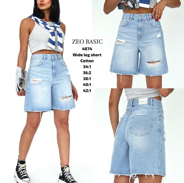 Шорты Jeans Style (34-42) 4874 l.blue (лето)