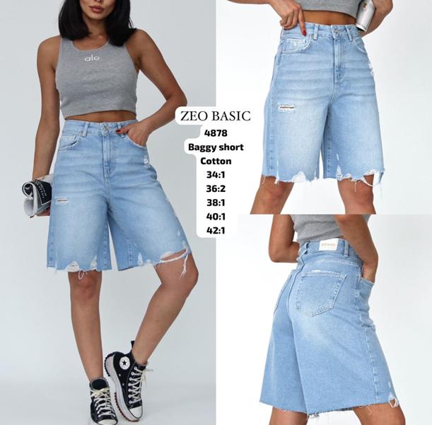 Шорты Jeans Style (34-42) 4878 l.blue (лето)