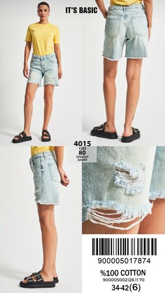 Шорты Jeans Style (34-42) 4015-12S5-80 l.blue (лето)