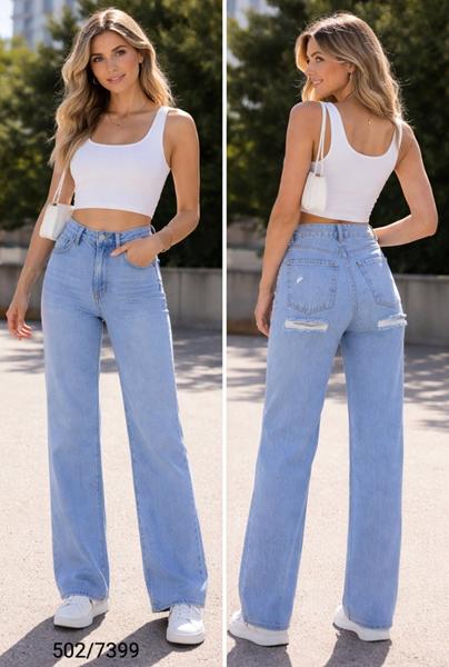 Джинсы Jeans Style (34-42) 502-7399 l.blue (деми)