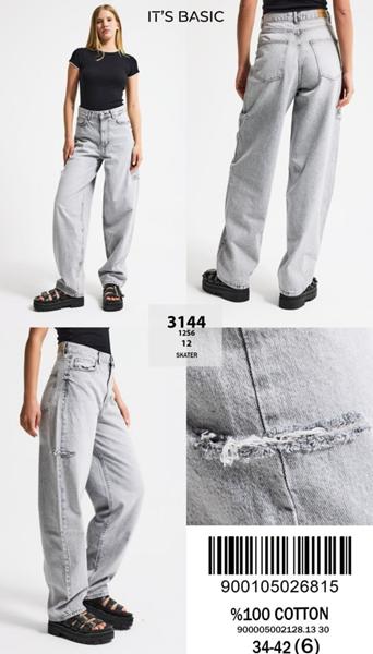 Джинсы Jeans Style (34-42) 3144-12S6-12 l.grey (деми)