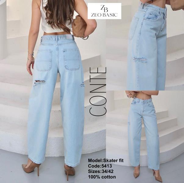 Джинсы Jeans Style (34-42) 5413 l.blue (деми)