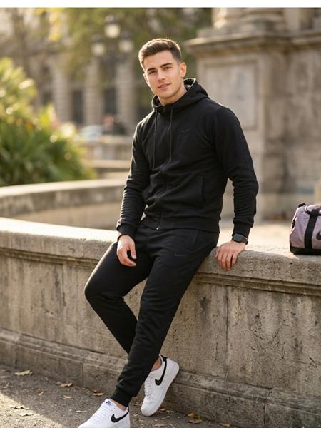 Костюм спорт Style M.Clothes (46-54) SM41 black (деми)
