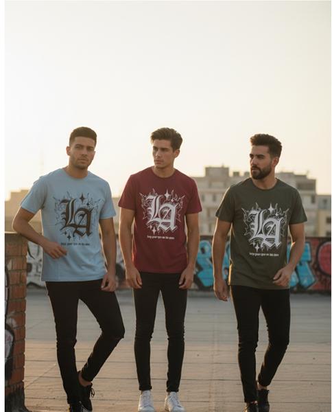 Футболка Style M.Clothes (S-2XL) SM94 l.blue (лето)