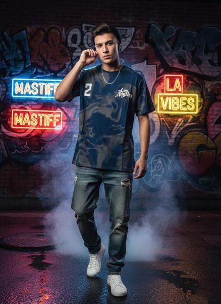 Футболка Style M.Clothes (S-2XL) SM107 navy (лето)