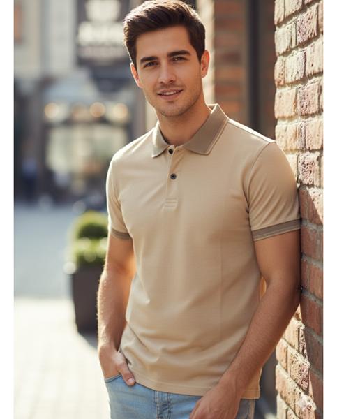 Футболка Style M.Clothes (S-2XL) SM127 beige (лето)