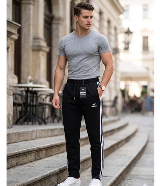 Штаны спорт Style M.Clothes (M-3XL) SM189 black (деми)