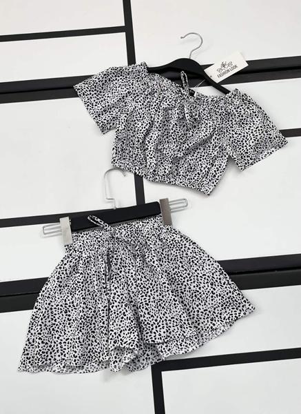 Костюм Kosmy (128-152) 606-1 white-black (лето)