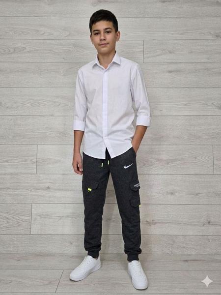 Штаны спорт MMZ (12-15) M060 black (деми)