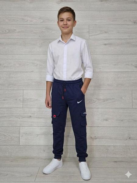 Штаны спорт MMZ (12-15) M060 navy (деми)