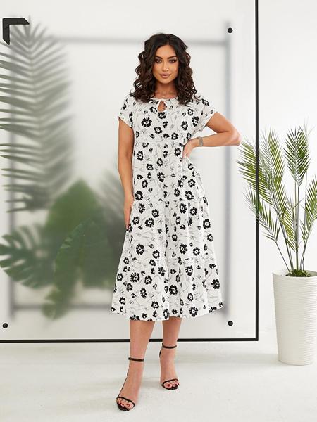 Платье Deliv (L-2XL) 557 white (лето)