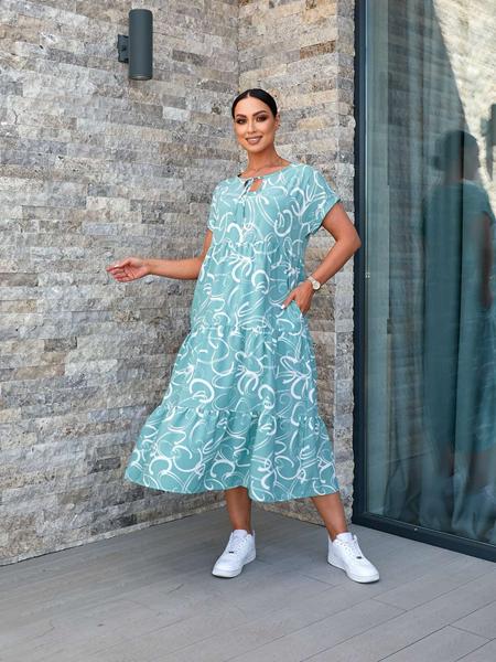 Платье Deliv (L-2XL) 557-1 l.blue (лето)