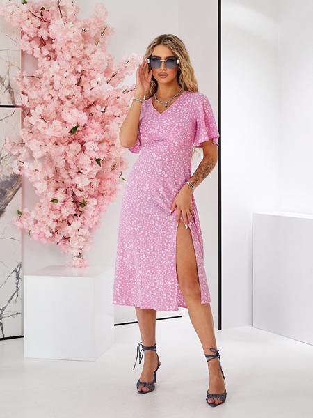 Платье Deliv (S-XL) 563 pink (лето)