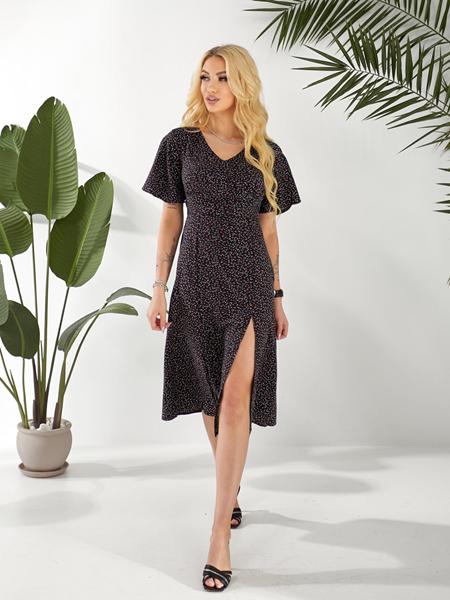 Платье Deliv (S-XL) 563-2 black (лето)