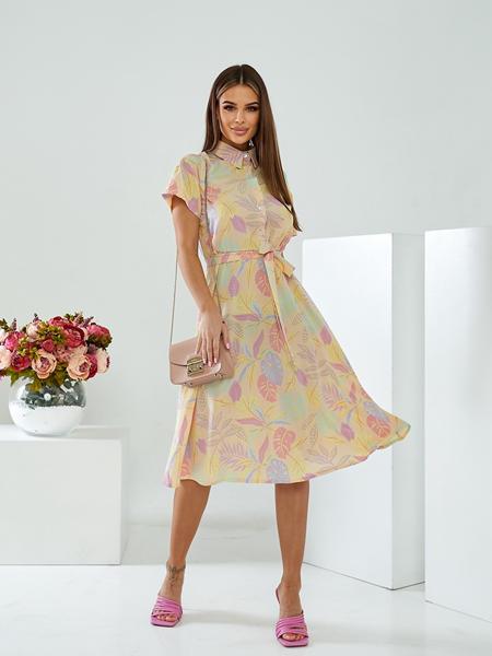 Платье Deliv (S-XL) 572 yellow (лето)