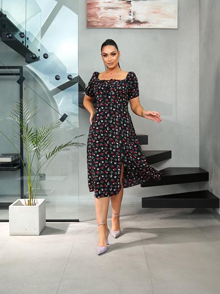 Платье Deliv (M-2XL) 578 black (лето)