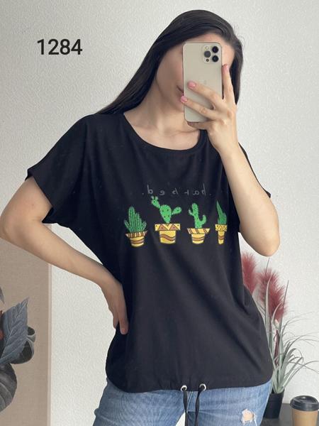 Футболка FSN (48-54) 1284 black (лето)