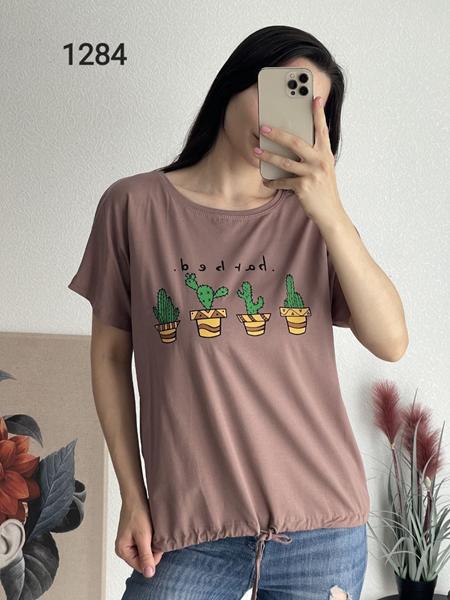 Футболка FSN (48-54) 1284 brown (лето)