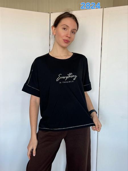 Футболка FSN (54-66) 2824 black (лето)