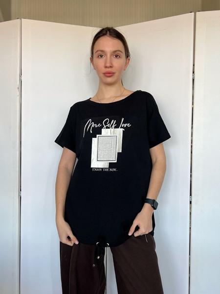 Футболка FSN (48-54) 2837 black (лето)