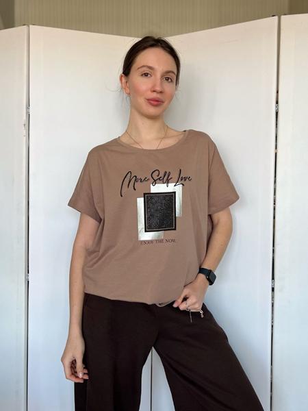 Футболка FSN (48-54) 2837 brown (лето)