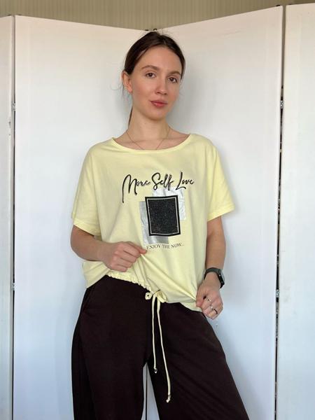 Футболка FSN (48-54) 2837 yellow (лето)