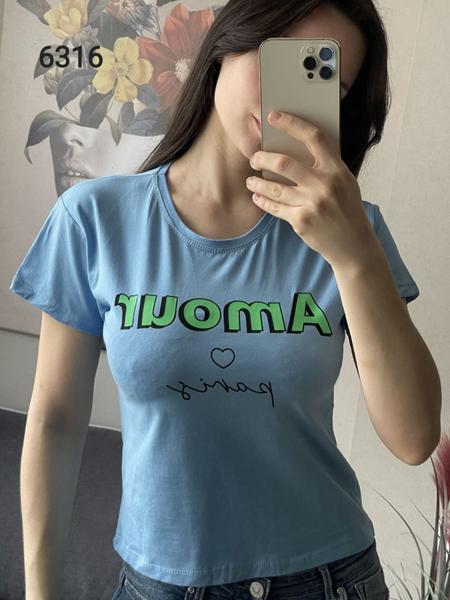 Футболка FSN (42-48) 6316 l.blue (лето)