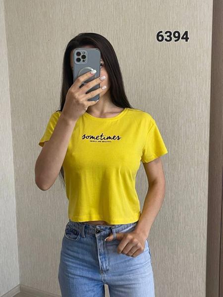 Футболка FSN (42-48) 6394 yellow (лето)