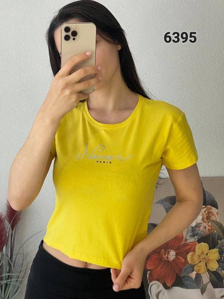 Футболка FSN (42-48) 6395 yellow (лето)