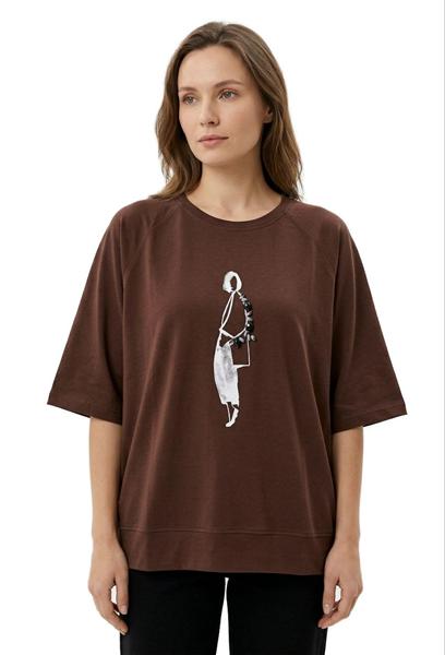 Футболка FSN (50-54) 6523 brown (лето)