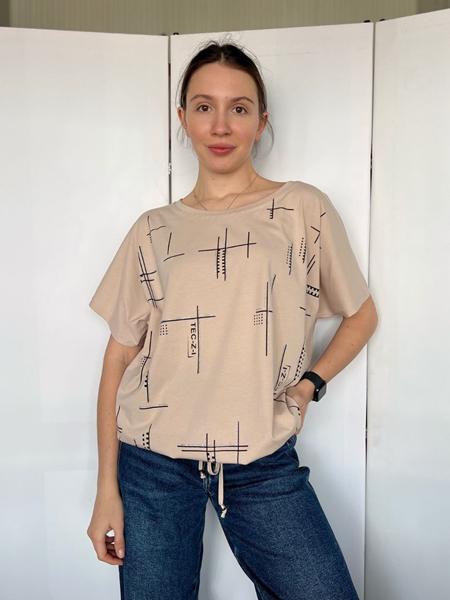 Футболка FSN (M-L) 6535 beige (лето)