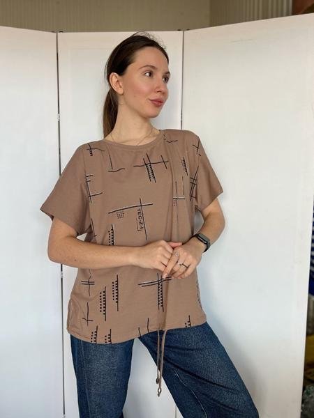 Футболка FSN (M-L) 6535 brown (лето)